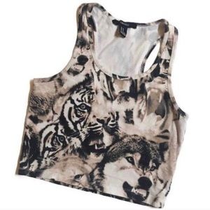 Forever 21 Animal Print Crop Top.